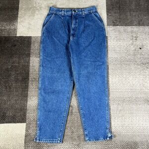 VTG Lee Riders High Rise Jeans Women's 28X26 Made In USA Blue Denim 80's Red Tab